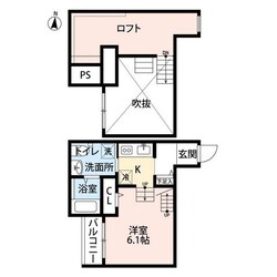 賀茂駅 徒歩5分 2階の物件間取画像